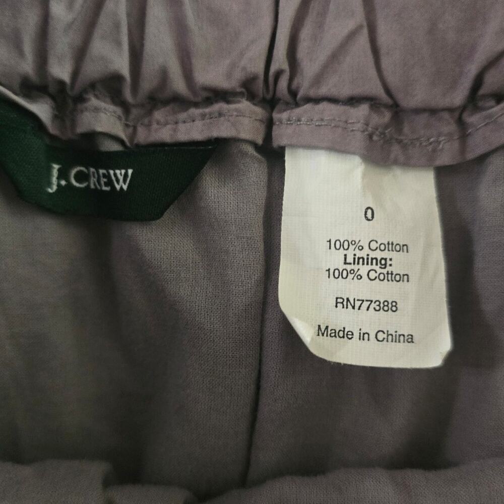 J. Crew Cotton Blend Purple Puffy Skirt with pockets Size 0 - Picture 2 of 3